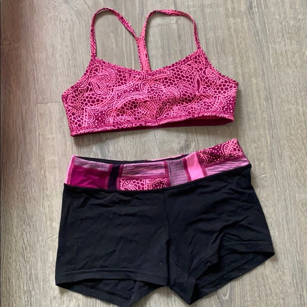 ivivva sports bra and shorts